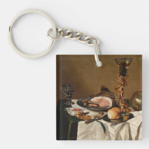 Nog steeds leven met ham, boeken en sierschepen sleutelhanger