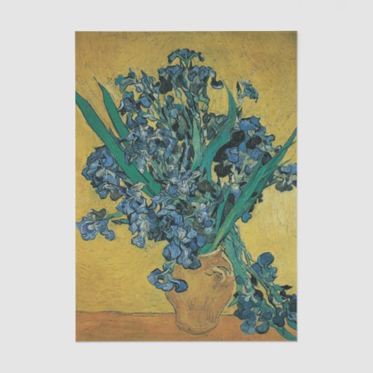 Nog steeds leven met Irises door Vincent van Gogh Tissuepapier (Voorkant)