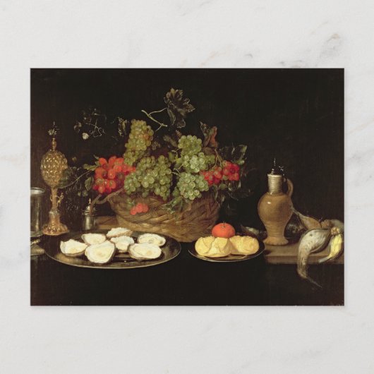 Nog steeds leven met oesters briefkaart (Voorkant)