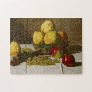 Nog steeds leven met peren en druiven - zwart-wit legpuzzel