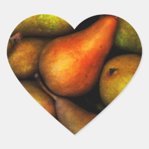 Nog steeds leven met peren hart sticker
