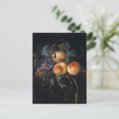 Nog steeds leven met perziken en druiven van Aelst Briefkaart (Staand voorkant)