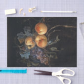 Nog steeds leven met perziken en druiven van Aelst Tissuepapier (Craft)