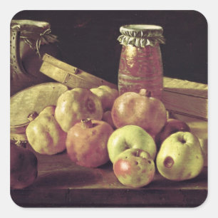 Nog steeds leven met Pomegranaten Vierkante Sticker