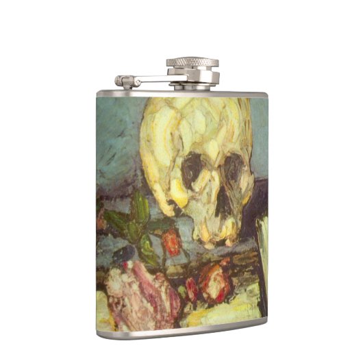 Nog steeds leven met schedel, kaarsje, boek van Pa Heupfles (Rechts)