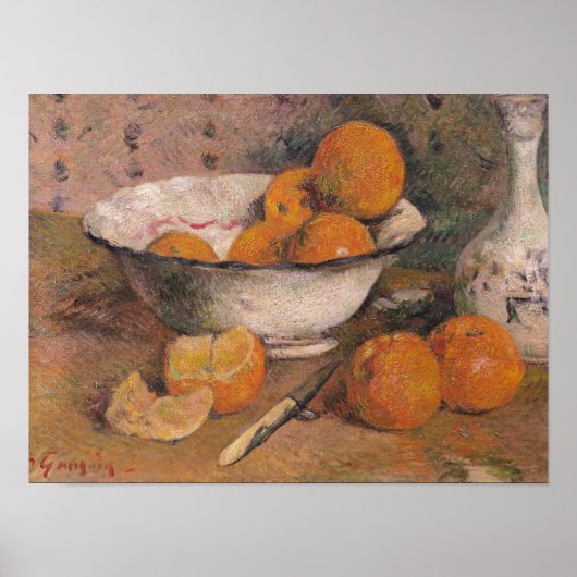 Nog steeds leven met Sinaasappels, 1881 Poster (Voorkant)