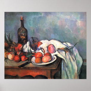 Nog steeds leven met uien - Paul Cézanne Poster