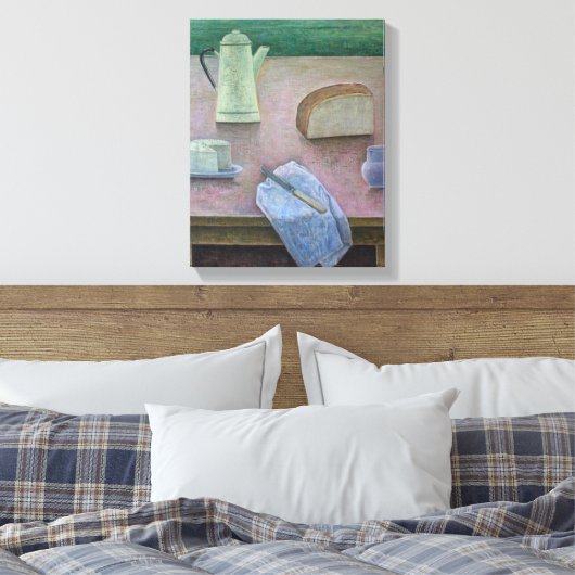 Nog steeds leven met Wensleydale Cheese 2013 Canvas Afdruk (Insitu (Slaapkamer))