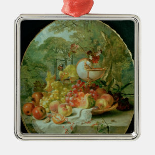 Nog steeds leven metalen ornament