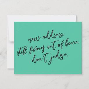 Nog steeds leven uit dozen Niet oordelen over groe Notitiekaartje