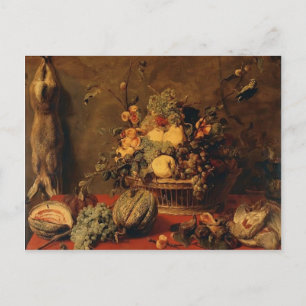 Nog steeds leven van fruit in een mandje van Frans Briefkaart