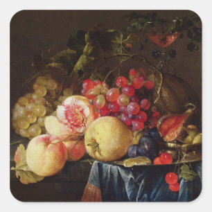 Nog steeds leven vierkante sticker