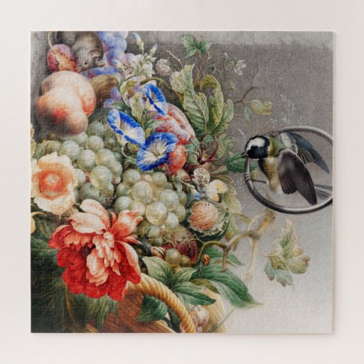 Nog steeds levensbloemen en vruchten van klassieke legpuzzel (Horizontaal)