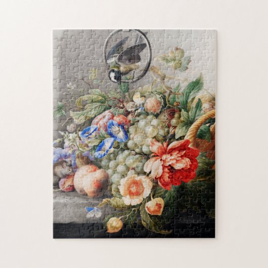 Nog steeds levensbloemen en vruchten van klassieke legpuzzel (Verticaal)