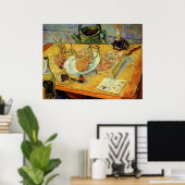 Nog steeds Life Drawing Board, Pipe, uien en afdic Poster (Thuiskantoor)