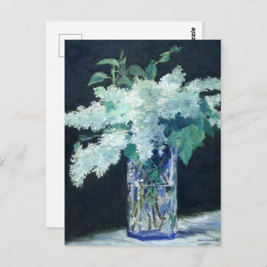 Nog steeds Lila Bouquet door Manet Impressionist Briefkaart (Voorkant / Achterkant)