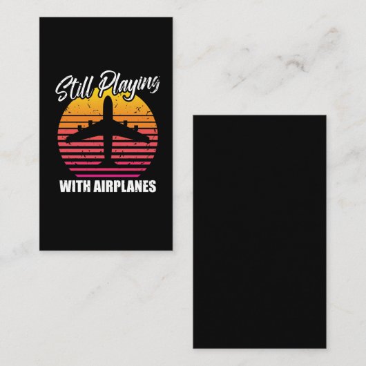 Nog steeds met Vliegtuig van vliegtuigen spelen Visitekaartje (Voorkant / Achterkant)
