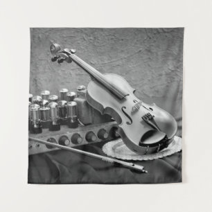 Nog steeds mooie kunstfoto's van muzikant techno wandkleed