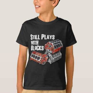 Nog steeds speelt met blokken t-shirt