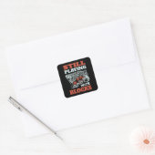 Nog steeds spelen met blokken Mechanics Vierkante Sticker (Envelop)