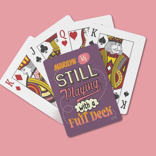 Nog steeds spelen met een Full Deck Grappig Gepers Pokerkaarten