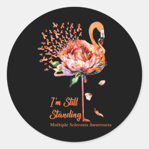 Nog steeds staande Multiple Sclerosis Awareness Fl Ronde Sticker