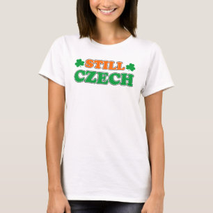 Nog steeds Tsjechische Ierse kleuren en shamrocks T-shirt
