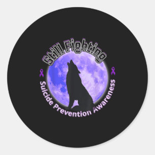 Nog steeds vechtend voor Wolf-bewustzijnspreventie Ronde Sticker