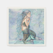 Nog steeds Waters Moeder en Baby Zeemeerminnenpapi Servetten (Voorkant)
