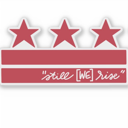 Nog steeds [wij] stijgen sticker (Voorkant)