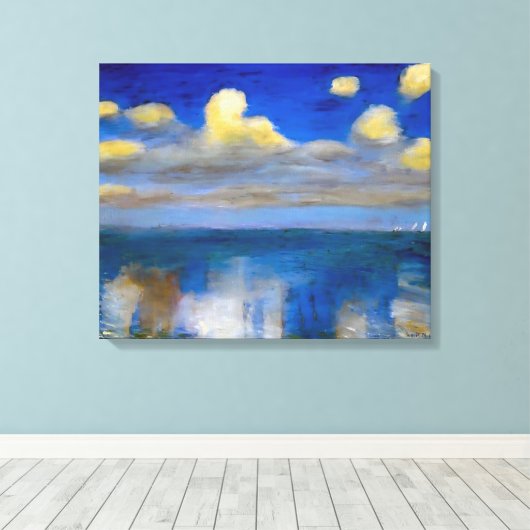 Nog steeds Zee | Emil Nolde | Canvas Afdruk (Insitu (Houten vloer))