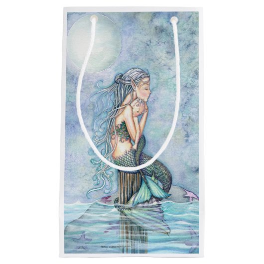 Nog steeds zwemmen Zeemeermin moeder en Baby Baby  Klein Cadeauzakje (Voorkant)