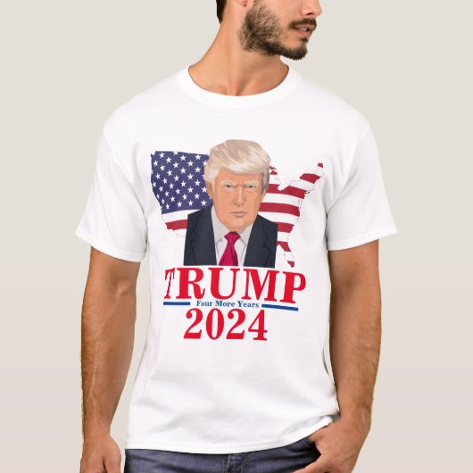 Nog vier jaar Trump 2024 T-shirt (Voorkant)