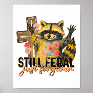 Nog wild, net vergeven vintage christelijk kruis poster