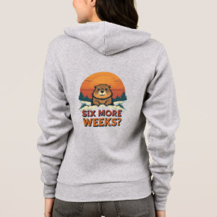 Nog zes weken? Grappige Groundhog Day Hoodie