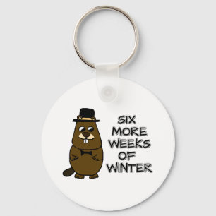 Nog zes weken winter sleutelhanger