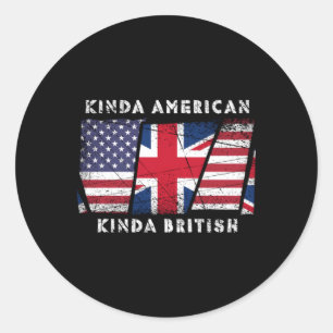 Nogal Amerikaans Kinda Brits Dubbel Burgerschap Ronde Sticker