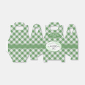 Nogmaals bedankt Green Gingham controleert patroon Bedankdoosjes (Uitgevouwen)