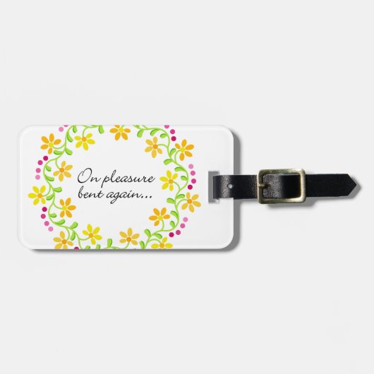 Nogmaals gebogen - Austen Pride & Prejudice Bagagelabel (Voorkant horizontaal)