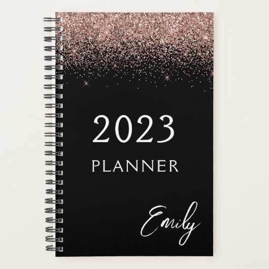 Noir 2023 Rose Gold Blush Parties scintillant ros (Devant)