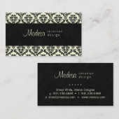 Noir 2 de crème de design d'intérieur de carte de (Devant / Derrière)