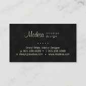 Noir 2 de crème de design d'intérieur de carte de (Dos)