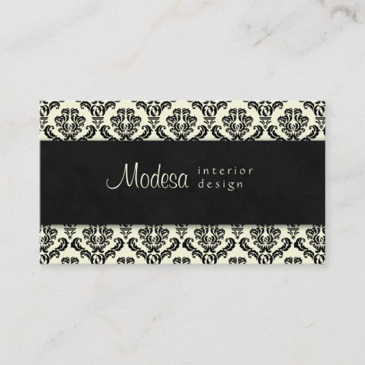 Noir 2 de crème de design d'intérieur de carte de (Devant)