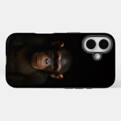 Noir 4 Luxe Coque iPhone 16 Mate, Chimpanzé Serein (Verso (horizontal))