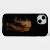 Noir 4 Luxe, Éléphant d'Inde iPhone 15 Plus (Verso Horizontal)