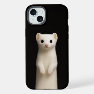 Noir 4 Luxe, Ermine élégant iphone 15 Plus