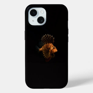 Noir 4 Luxe iPhone 15 Mate, Poisson-Lion Rouge