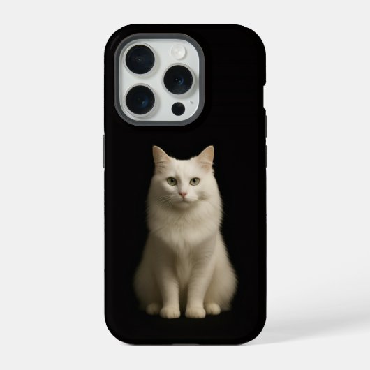 Noir 4 Luxe iPhone 15 Pro Mate, Chat Angora (Verso)