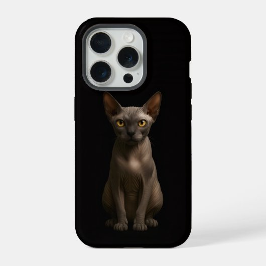 Noir 4 Luxe iPhone 15 Pro Mate Chat Sphynx (Verso)