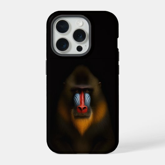 Noir 4 Luxe iPhone 15 Pro Mate Mandrill Singe (Verso)